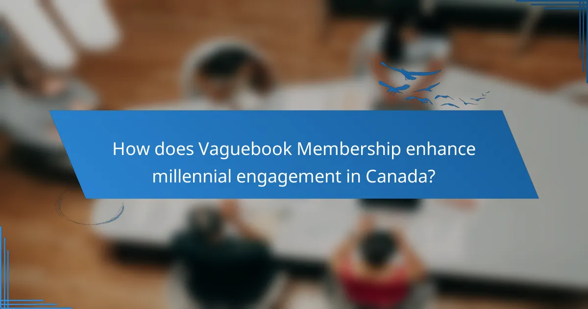 How does Vaguebook Membership enhance millennial engagement in Canada?