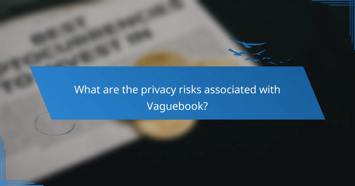 What are the privacy risks associated with Vaguebook?